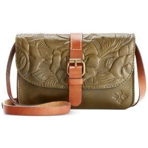 Patricia Nash Tooled Rose Torri Crossbody Green